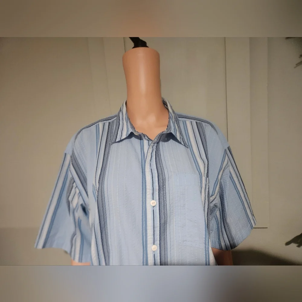 PATAGONIA Men’s Short Sleeve Puckerware Shirt Blue Multi– Size XL - Picture 5 of 15